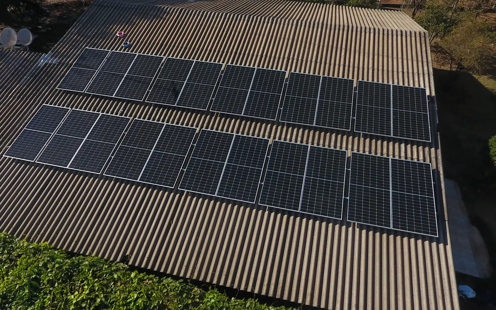 Solar panels generating renewable energy